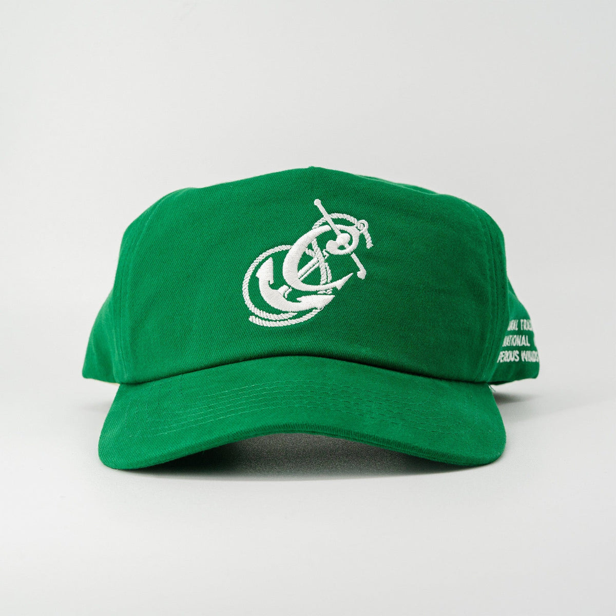 C Anchor Hat Communal Kelly Green Cotton Twill Mesh Flap