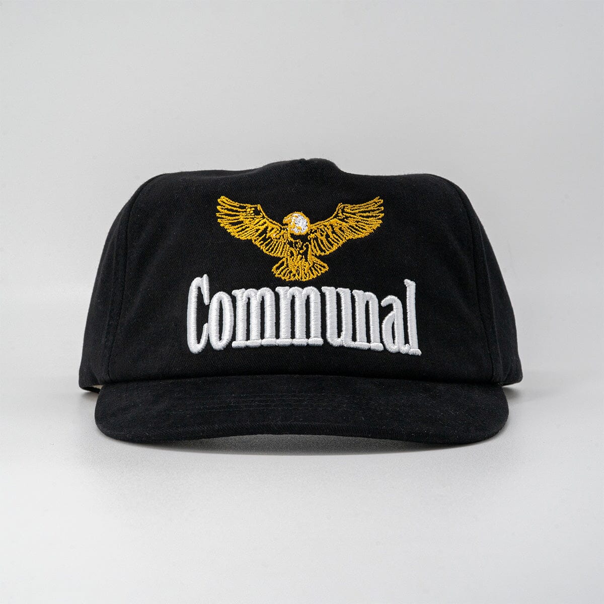 Communal Eagle Short Brim Hat Communal Cowboy Black Cotton Twill Short Brim