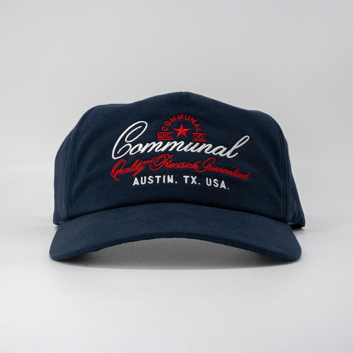 Communal MFG Co. Hat Communal Navy Blue Cotton Twill Mesh Flap