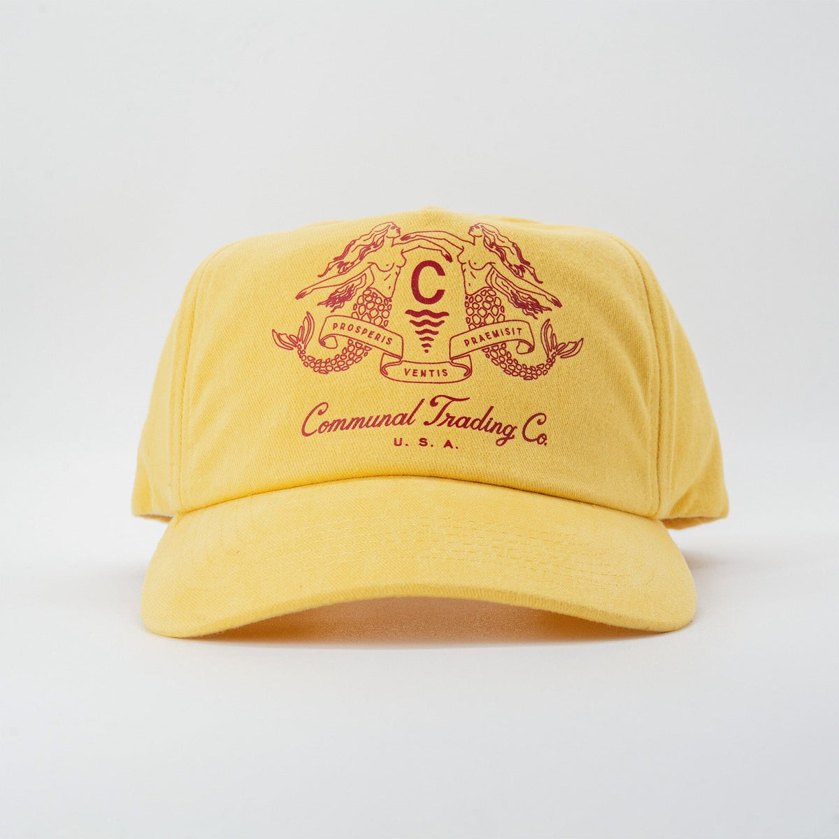 The Siren Hat Communal Yellow Cotton Canvas Mesh Flap