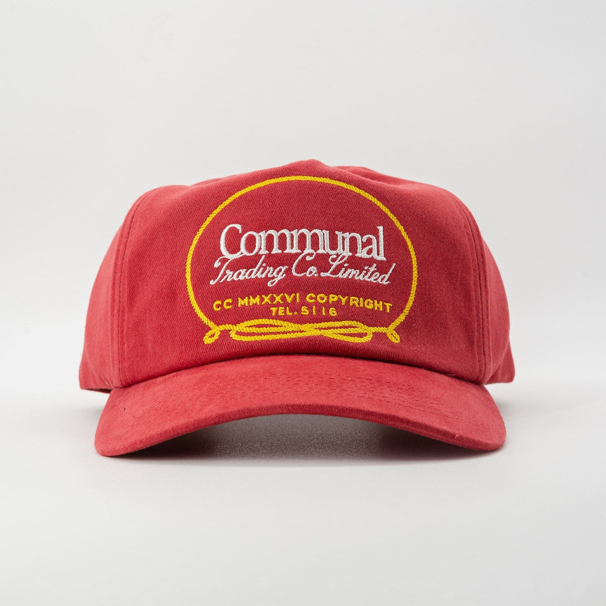 Trading Co. Hat Communal Vintage Red Cotton Twill Mesh Flap